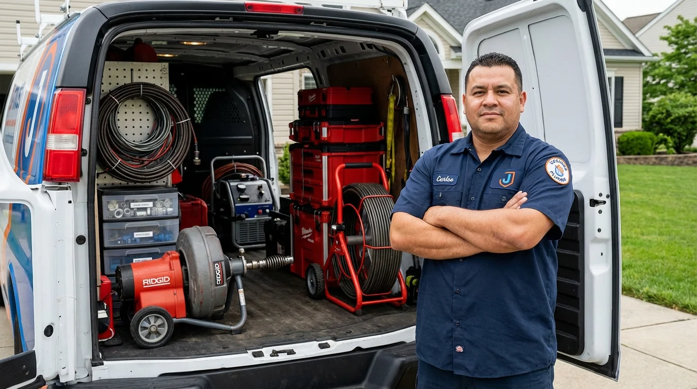 Professional drain cleaning equipment and Johns Plumbing LLC plumber in Prineville